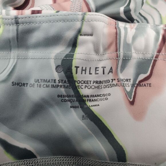 Athleta Ultimate Stash Pocket Printed 7" Short Size M - Picture 8 of 9